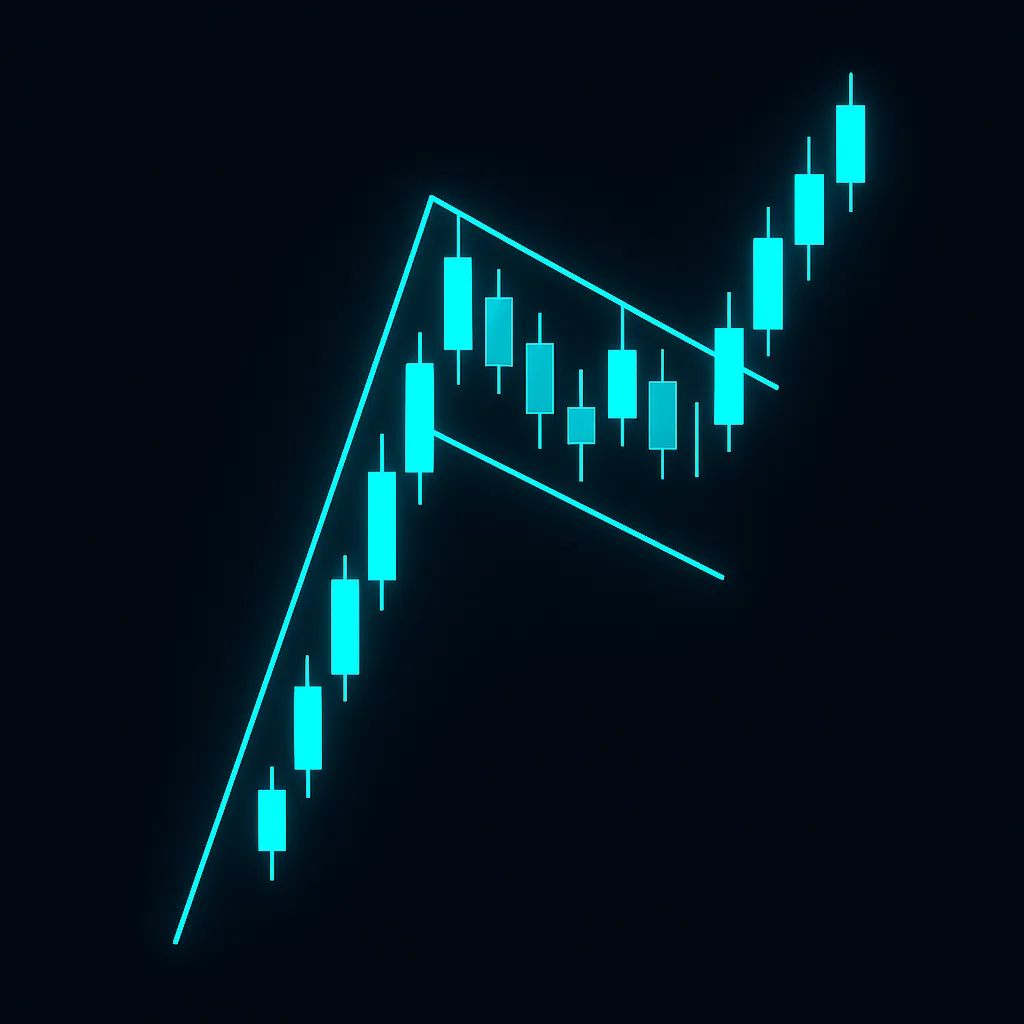 Bull Flag chart pattern showing upward pole and consolidation flag