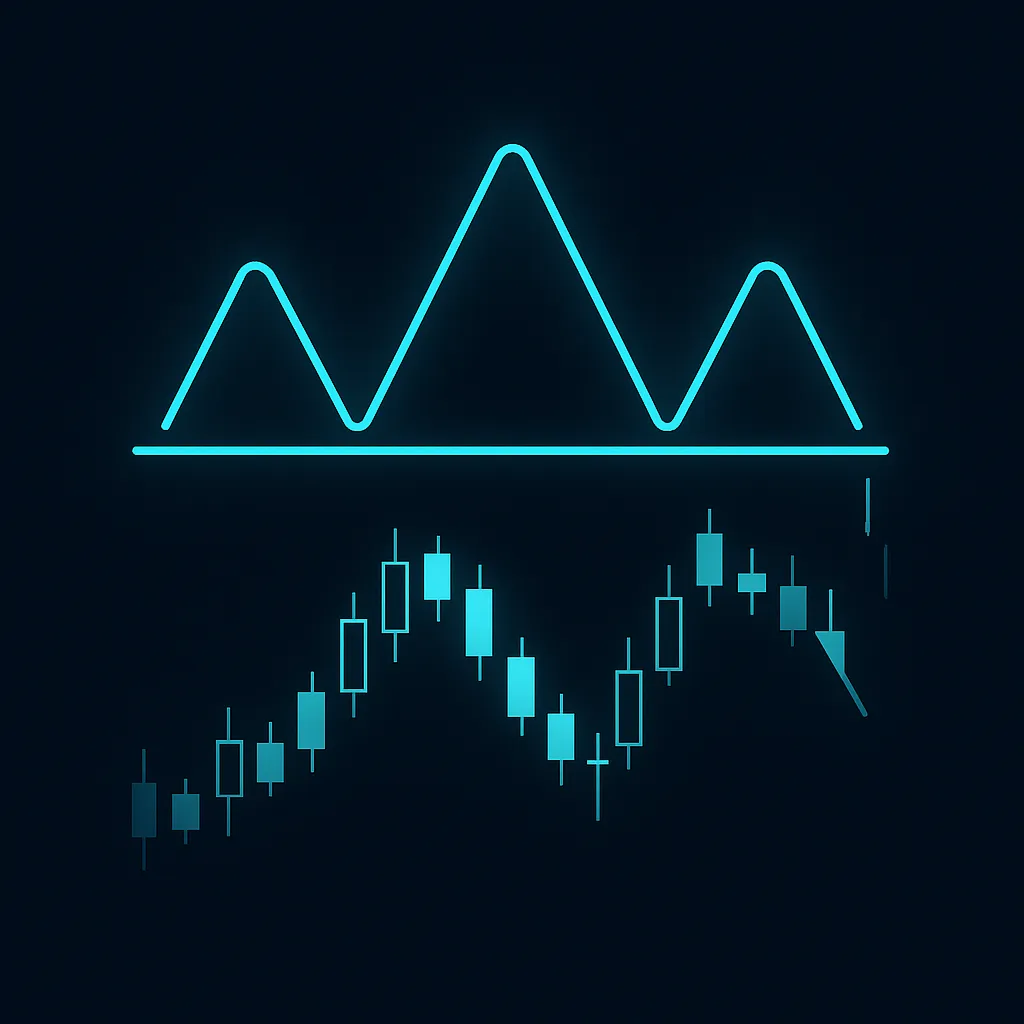Head and Shoulders reversal pattern with neckline