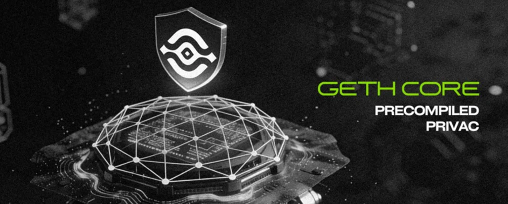 Anubis Chain Geth Core precompiled privacy architecture visualization from anubischain.ai