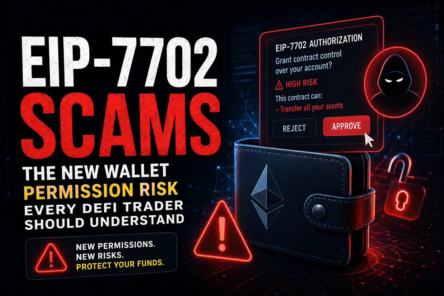 EIP-7702 Wallet-Risiken hervorgehoben in DeFi-Sicherheitswarnung, die Schwachstellen im Ethereum-Wallet-Design betont.