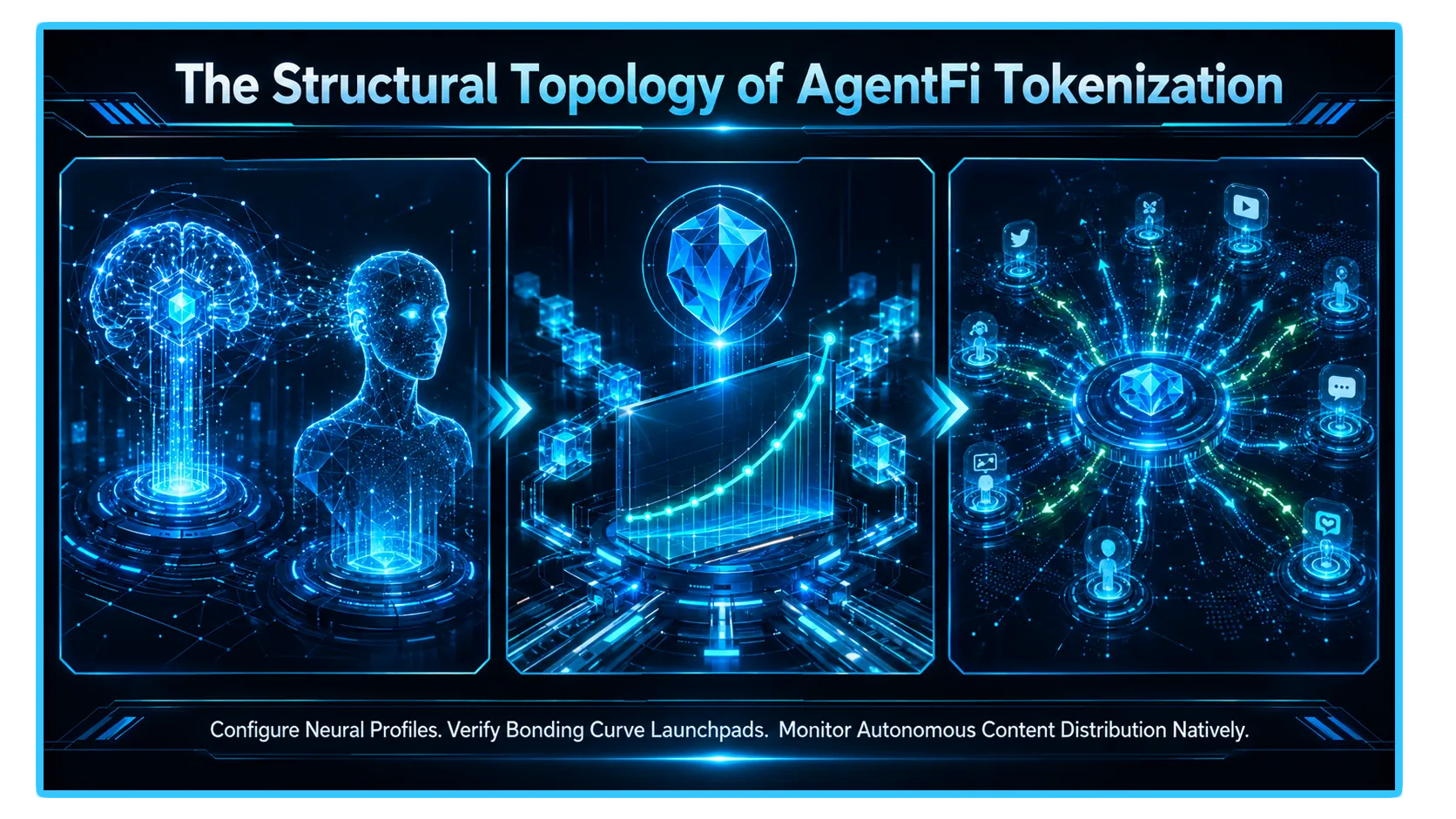 Illustration of Creator.bid AI Agent, showcasing AI influencer technology in the evolving SocialFi landscape.