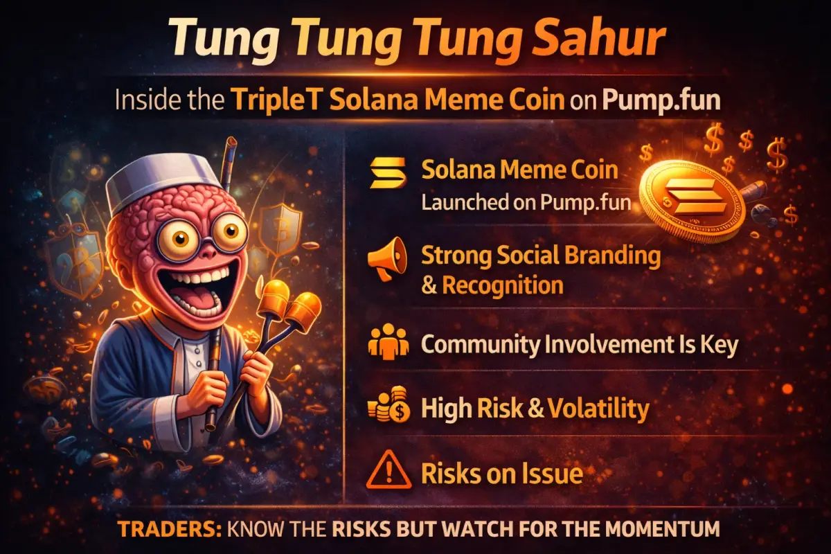 Tung Tung Tung Sahur, ein trendender Solana Meme Coin, der auf Pump.fun inmitten viraler Online-Kultur an Zugkraft gewinnt.