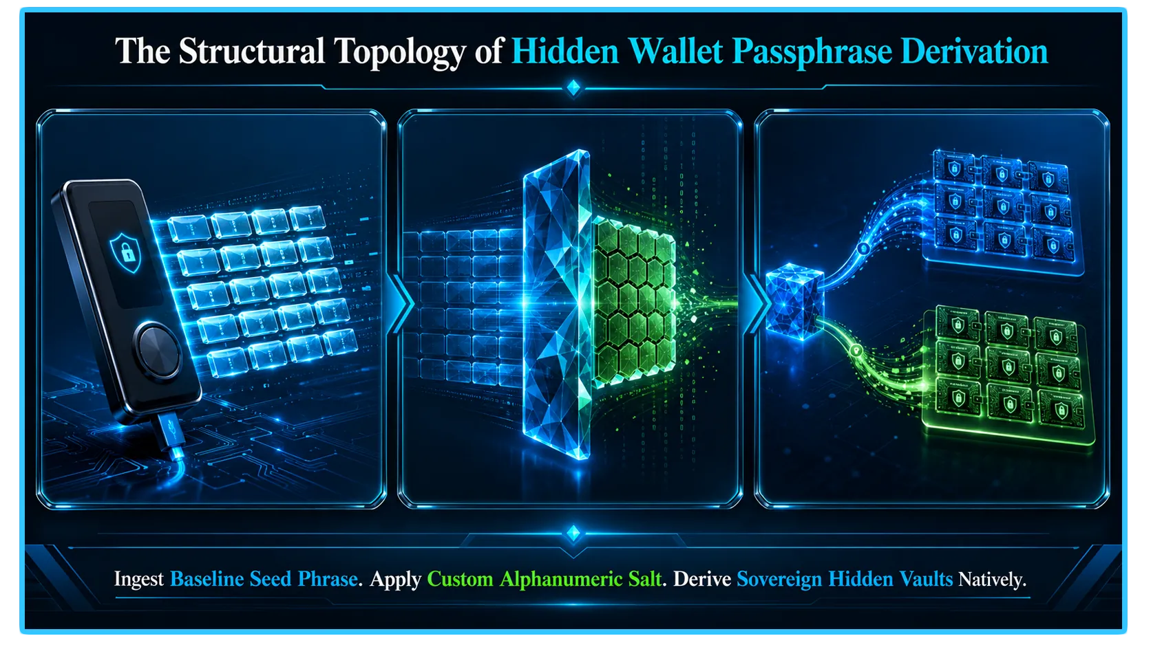 Illustration of a passphrase wallet concept, highlighting the significance of the 25th word for enhanced security in web3.