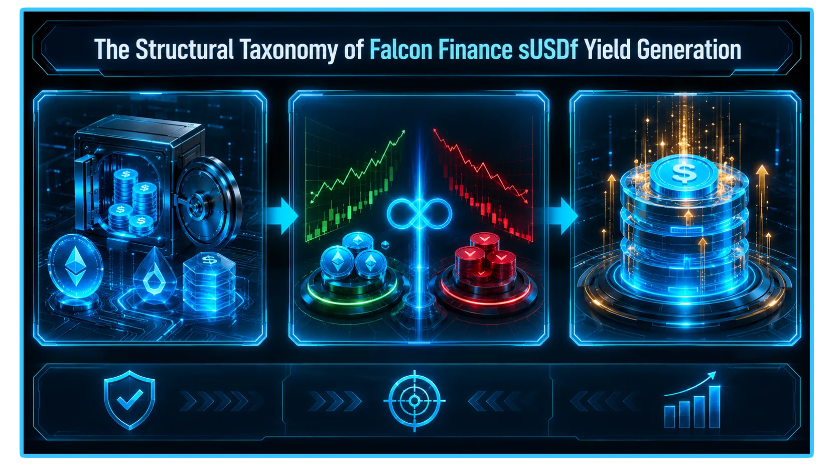 Falcon Finance USDf logo representing innovative digital fiat-proxy and yield strategies in cryptocurrency finance.