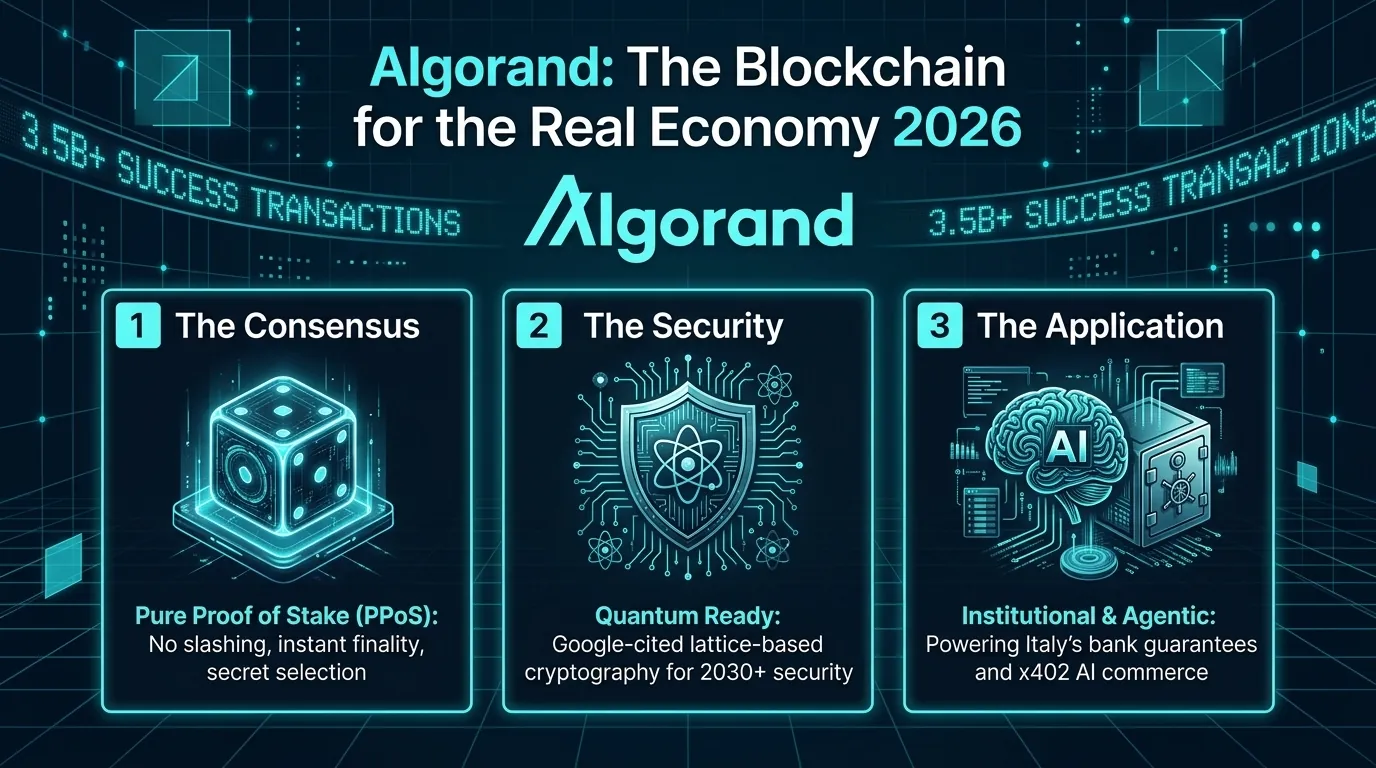 Infraestructura de blockchain de Algorand que apoya aplicaciones de alto rendimiento y investigación en criptografía post-cuántica.