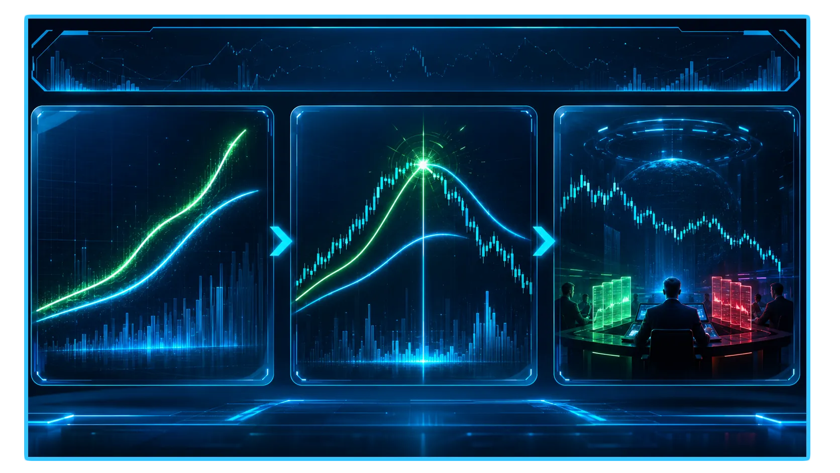 Pi Cycle Top Indicator graphic illustrating crypto market peaks and trends in digital asset cycles.