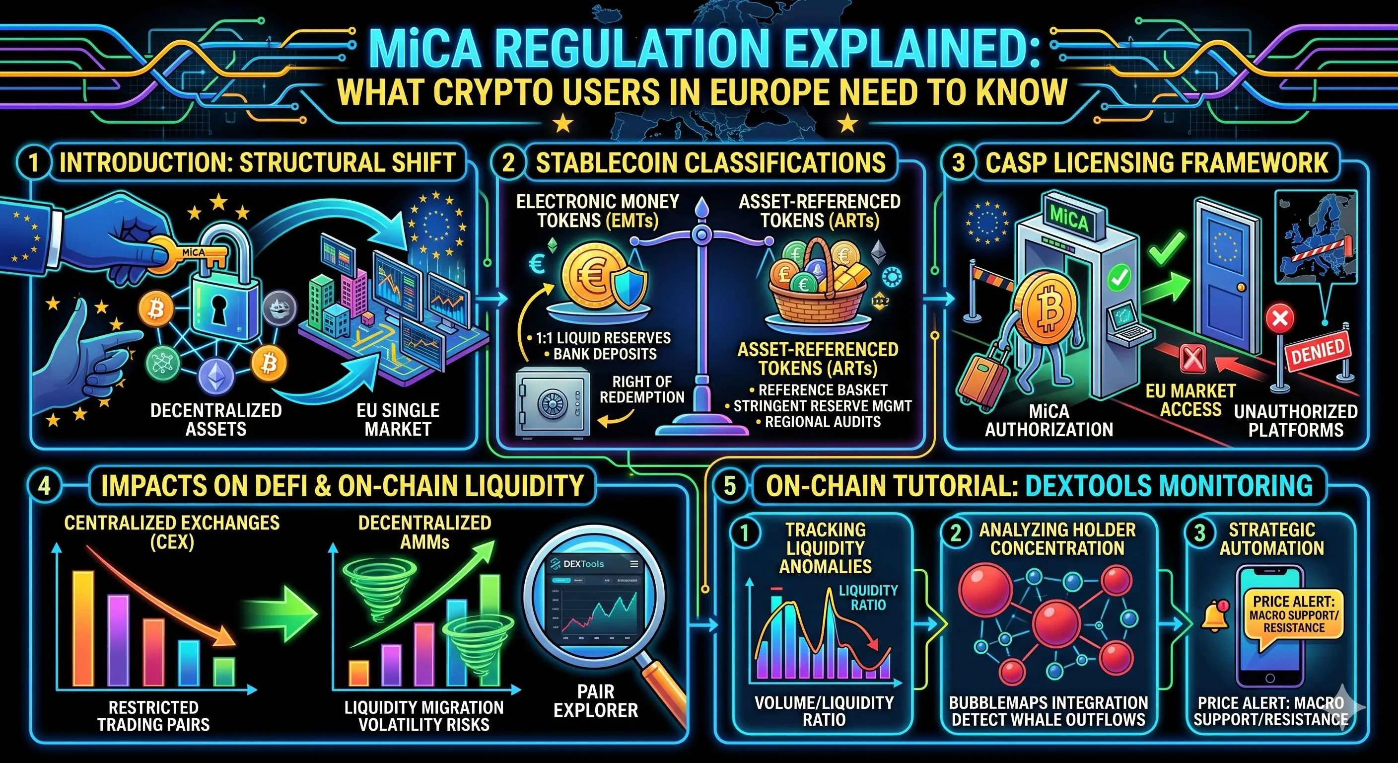 EU MiCA regulation overview for crypto traders, highlighting new rules for decentralized finance in Europe.