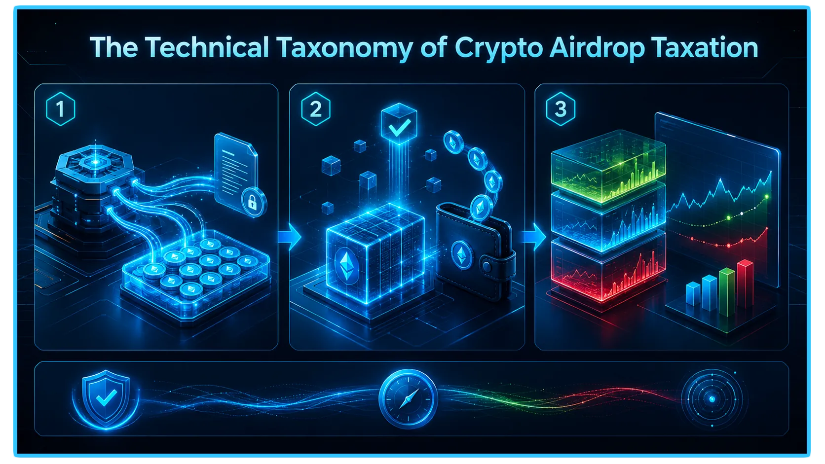 Crypto airdrop tax implications explained, highlighting when free tokens are considered taxable income.