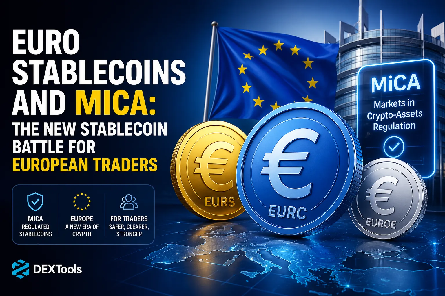 Stablecoins en euros y regulaciones de MiCA que están moldeando el futuro de las criptomonedas en Europa, mejorando el trading y la estabilidad financiera.