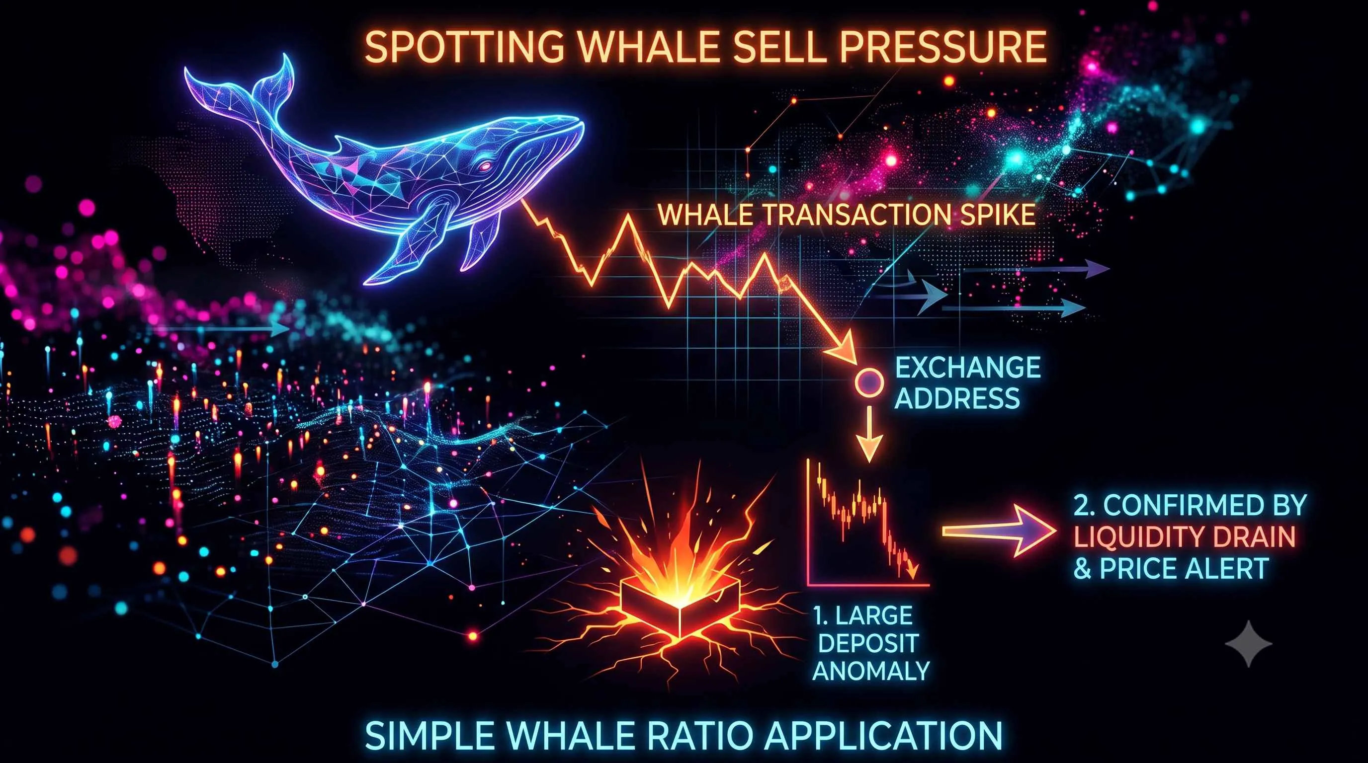 Graph illustrating Exchange Whale Ratio to analyze sell pressure in cryptocurrency markets.