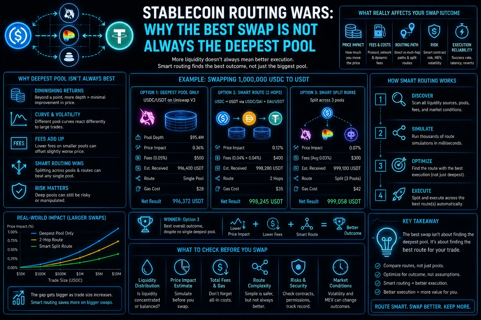 Stablecoin routing wars highlight complexities in crypto trading beyond just liquidity depth.
