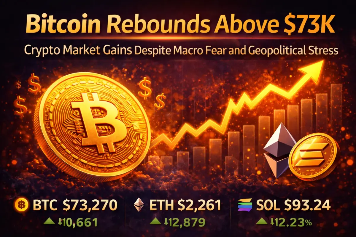 El aumento del precio de Bitcoin a $73,270 destaca la recuperación del mercado de criptomonedas, con Ethereum y Solana también mostrando ganancias significativas.