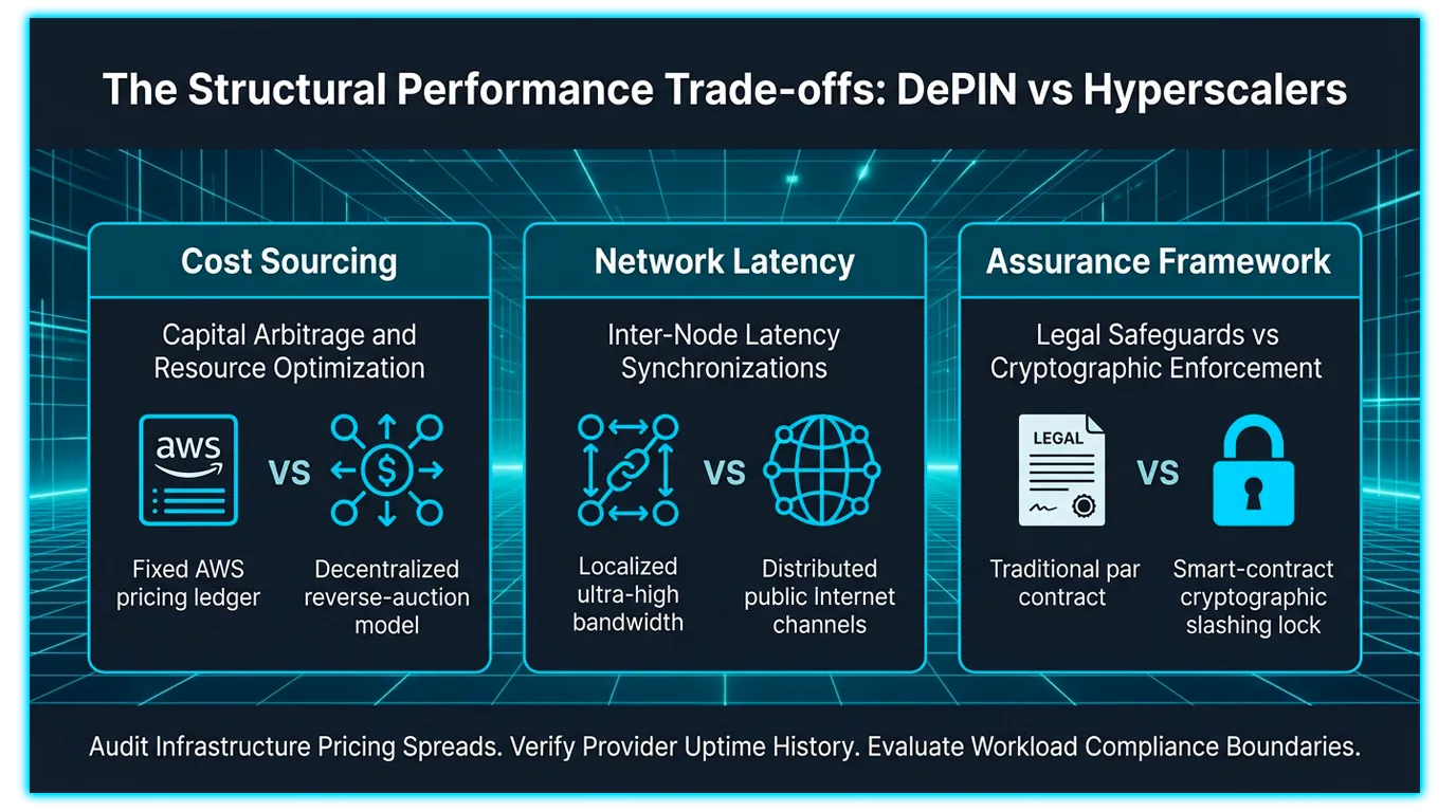 DePIN vs. Traditionelle Cloud: Kosten, Zuverlässigkeit und Risiken