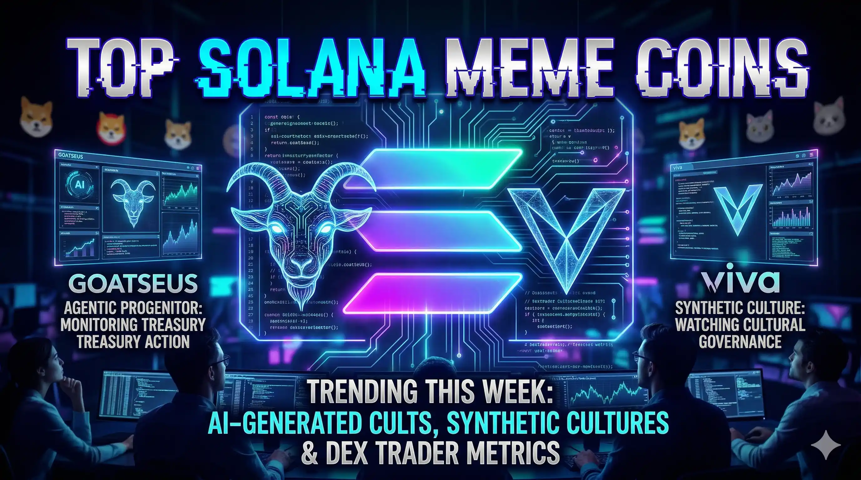 Solana meme coins trending in 2026, highlighting DEX traders' interests and market dynamics.