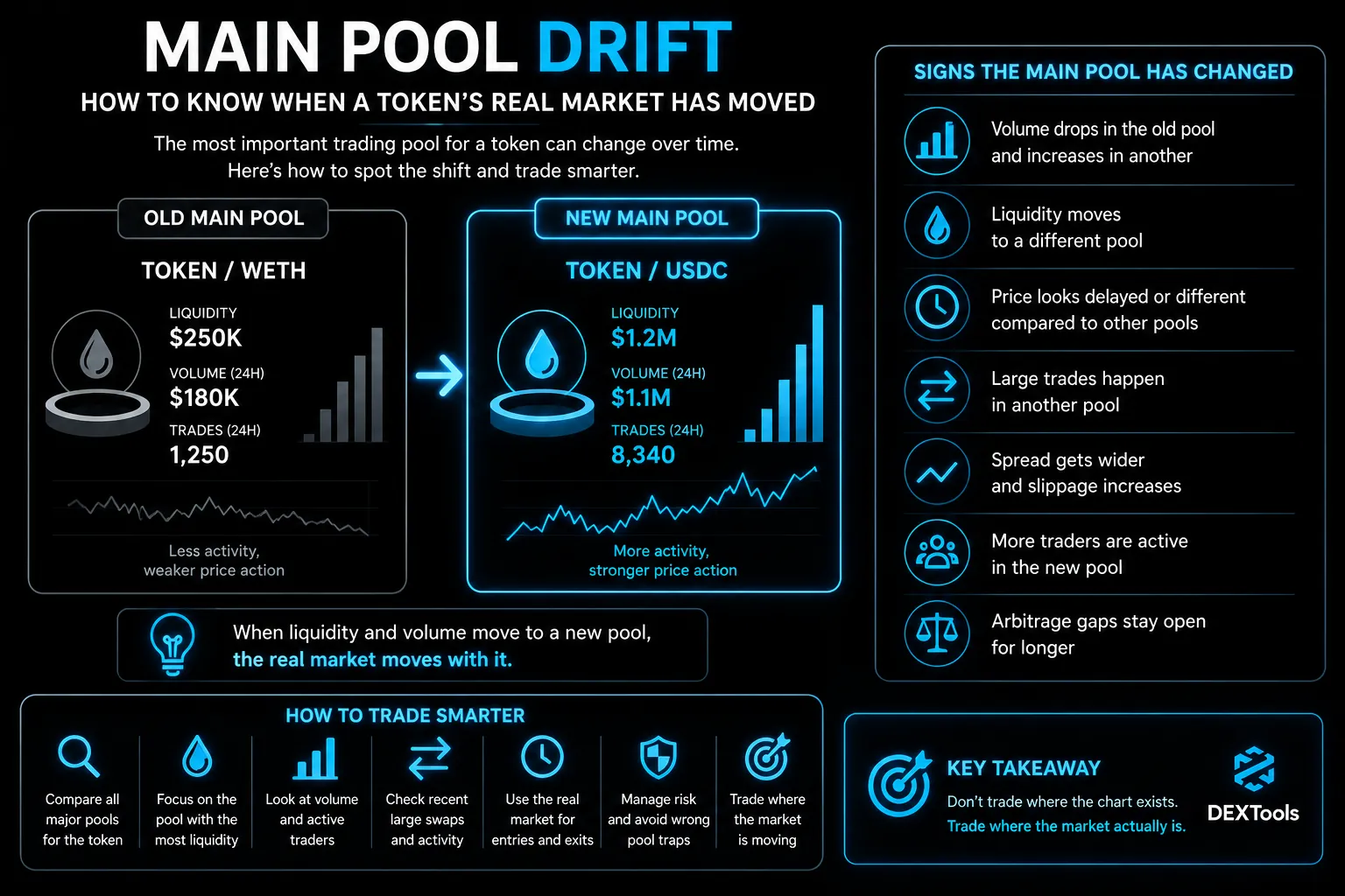 Main Pool Drift: How to Know When a Token’s Real Market Has Moved