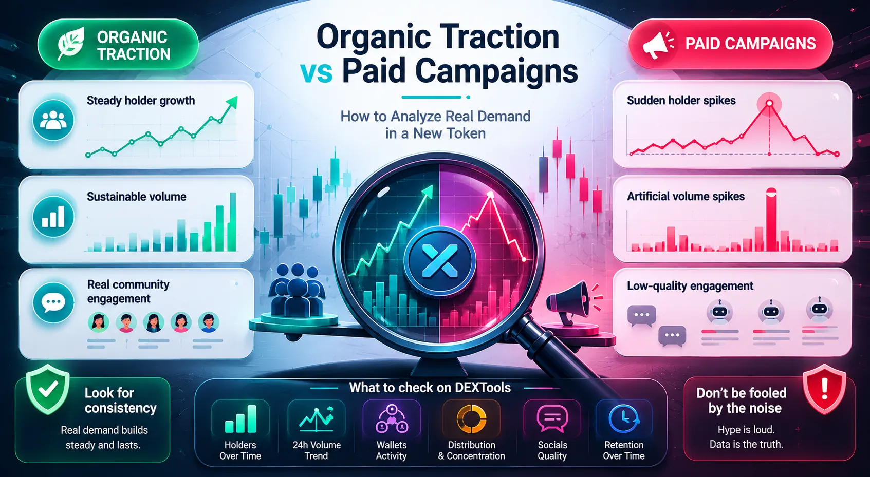 Organic Traction vs Paid Campaigns: How to Analyze Real Demand in a New Token