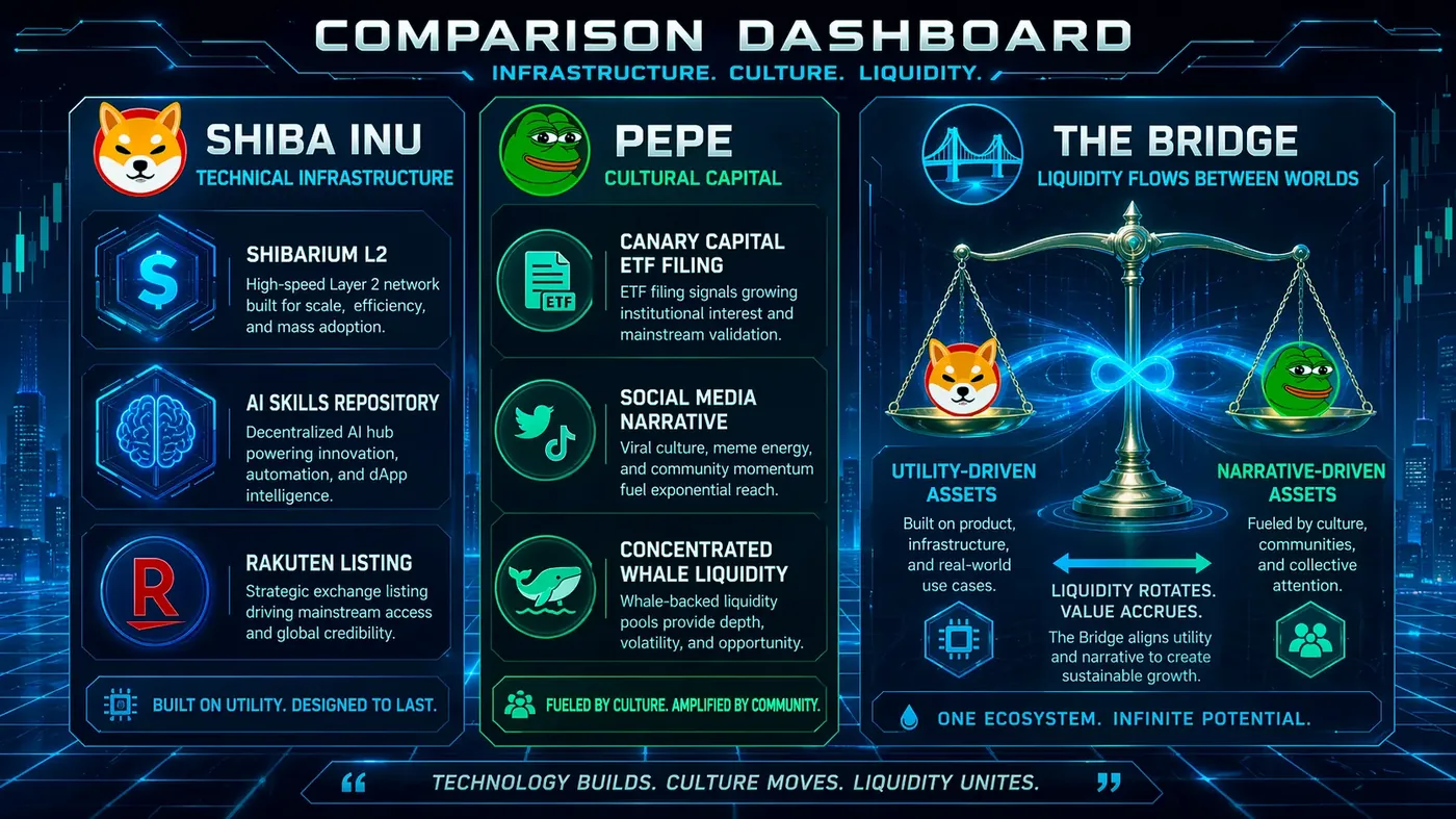 Comparison of altcoins and meme coins in the evolving crypto landscape of 2026.