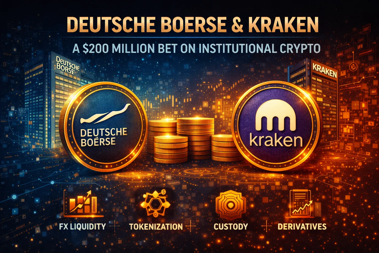 Die Deutsche Börse investiert 200 Millionen Dollar in Kraken, was einen bedeutenden institutionellen Schritt im europäischen Krypto-Markt darstellt.
