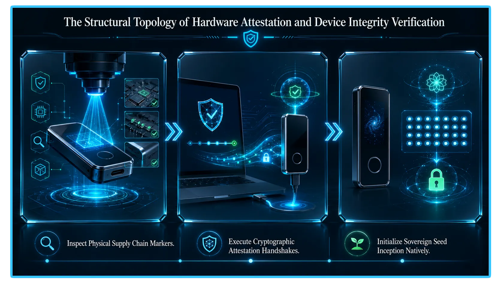 Image showing a person inspecting a hardware wallet for authenticity, highlighting security features and verification methods.
