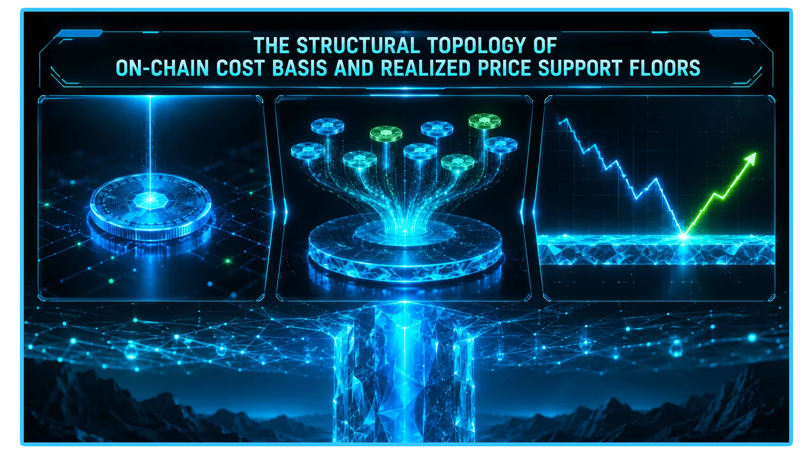 Graph illustrating the concept of realized price and on-chain cost basis in cryptocurrency markets.