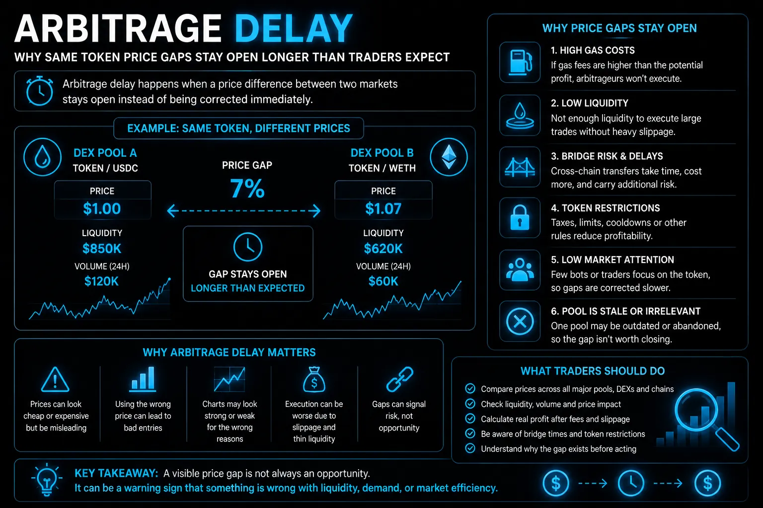 Arbitrage Delay: Why Same Token Price Gaps Stay Open Longer Than Traders Expect