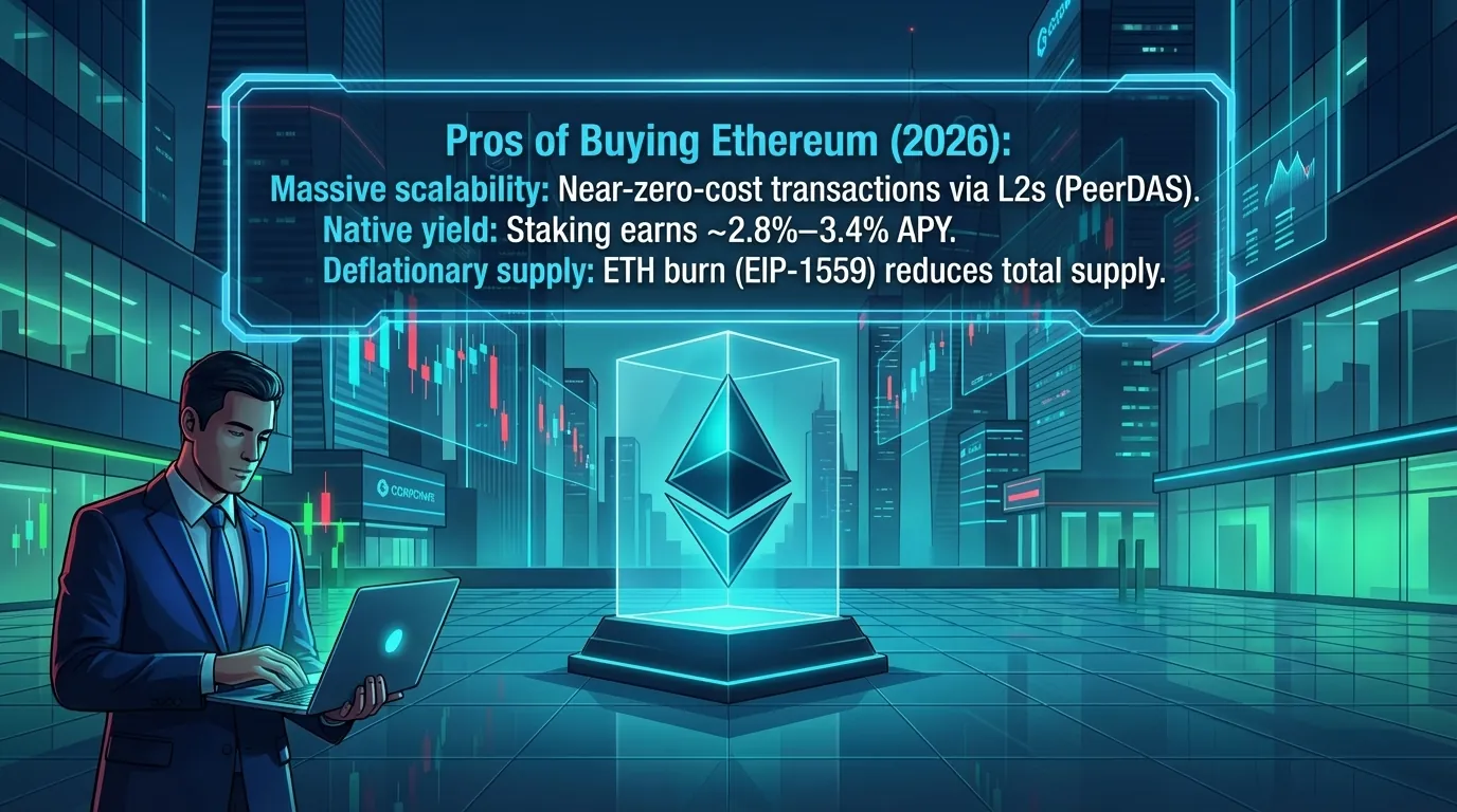Ethereum logosu, önemli güncellemeler ve piyasa evrimi sonrasında 2026'daki yatırım potansiyelini temsil ediyor.