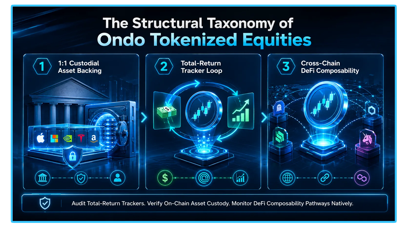 Ondo Global Markets showcases the evolution of tokenized Real-World Assets in on-chain equity architecture.