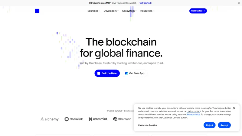 Base Netzwerk Homepage und Ökosystem