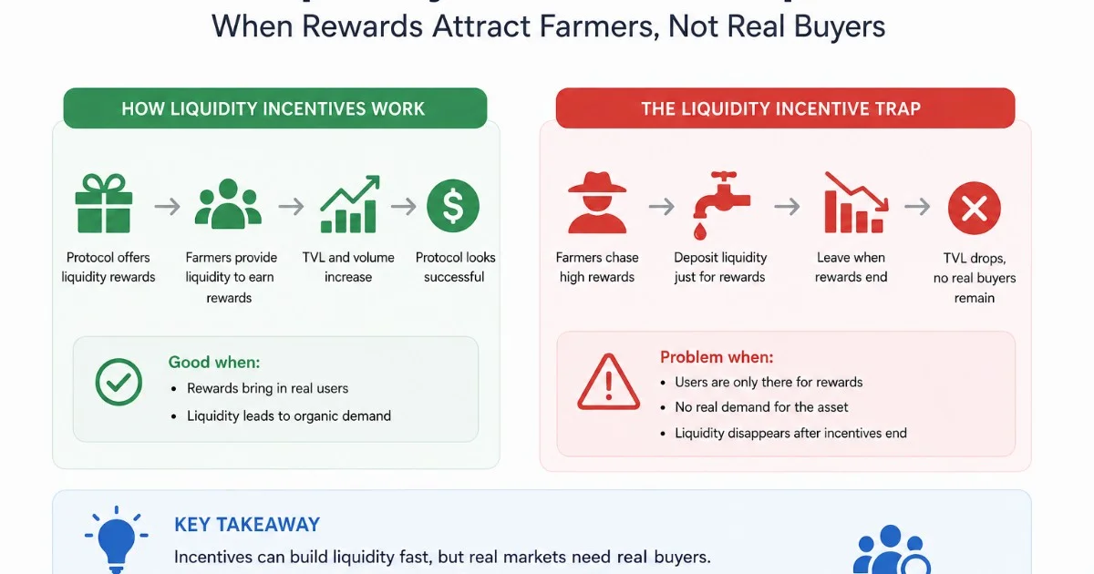 Liquidity Incentive Traps: When Rewards Attract Farmers, Not Real Buyers