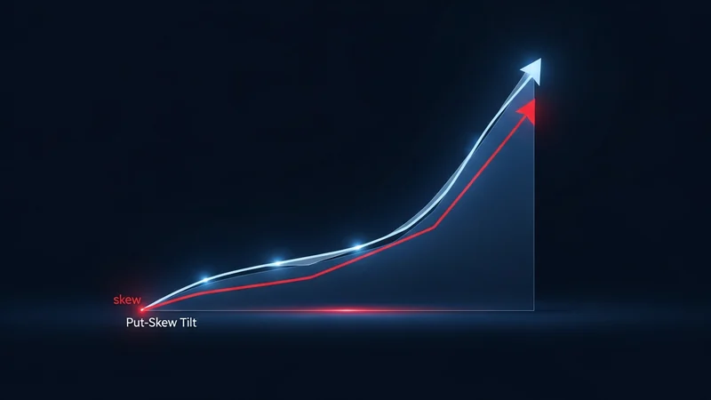 Chart illustrating strengthening put skew and negative cumulative volume delta in crypto markets