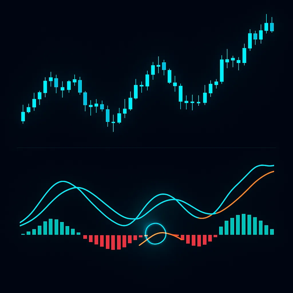MACD indicator with bullish crossover signal