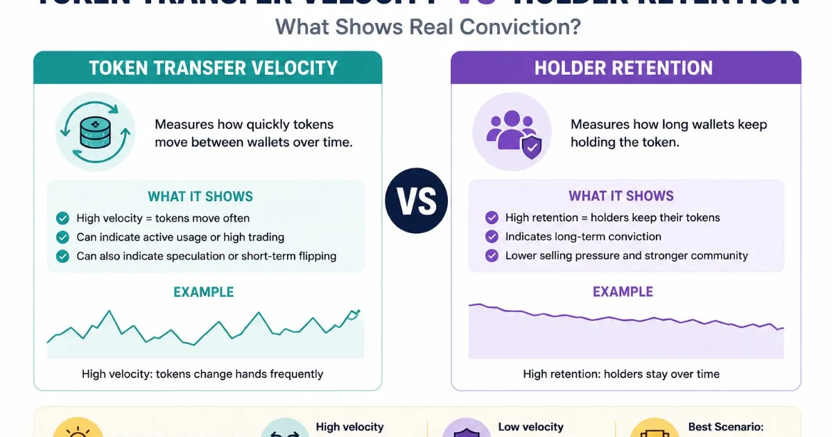 Token Transfer Velocity vs Holder Retention: What Shows Real Conviction?