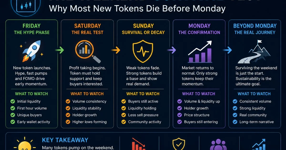 The Weekend Survival Test: Why Most New Tokens Die Before Monday