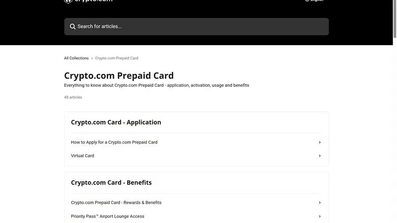 Crypto.com Visa card page showing card tiers, cashback rates, and staking requirements