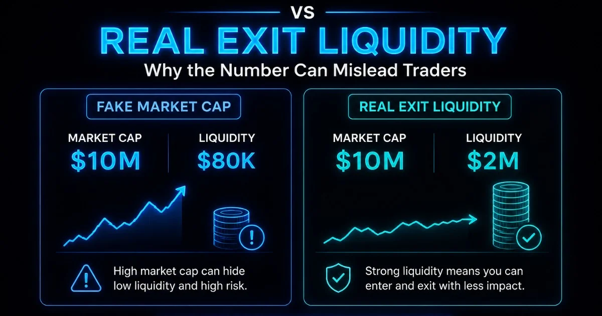 Fake Market Cap vs Real Exit Liquidity: Why the Number Can Mislead Traders