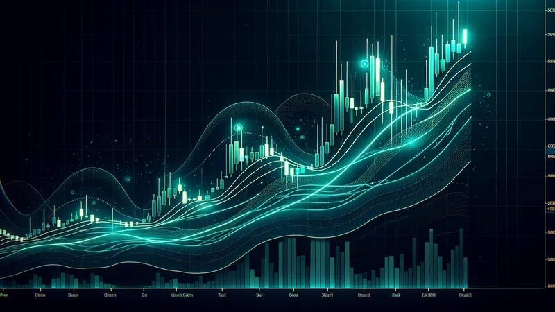 Crypto candlestick chart with the 20 EMA acting as dynamic support during a clean uptrend, with multiple bounces