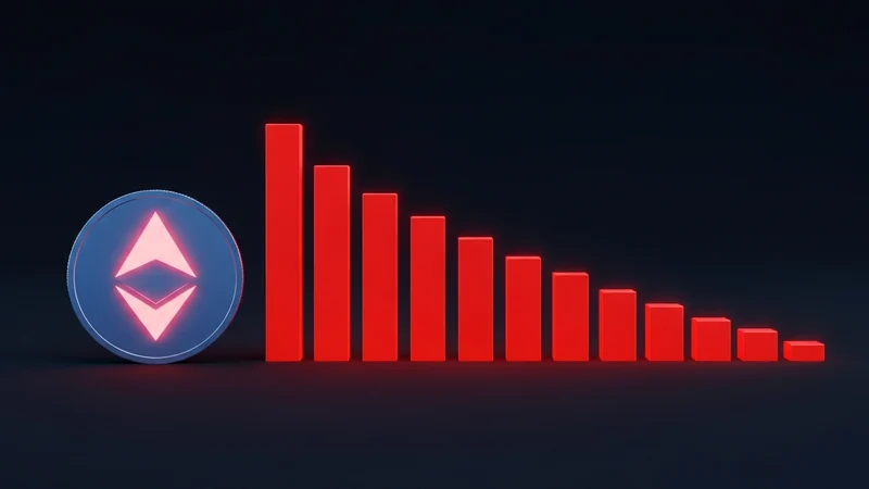 Ethereum price chart near 1,550 dollars during early June 2026 crypto selloff