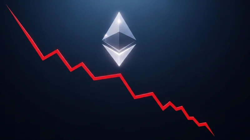 Ether price chart showing ETH falling harder than Bitcoin in early June 2026