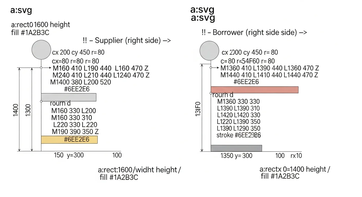 Diagram of supply, collateral, borrow, and interest flow inside the EVAA money market