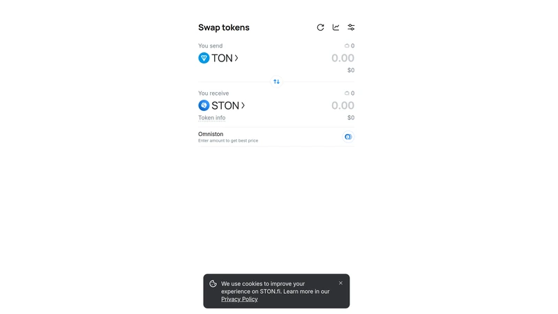STON.fi swap flow showing token verification, quote review, slippage check, and confirmation