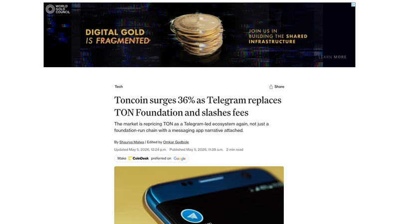 TON-Katalysator-Karte, die die Telegram-Verteilung, die Validator-Rolle, Gebührensenkungen und Entwickler-Upgrades zeigt, die eine neue Zyklus-These antreiben