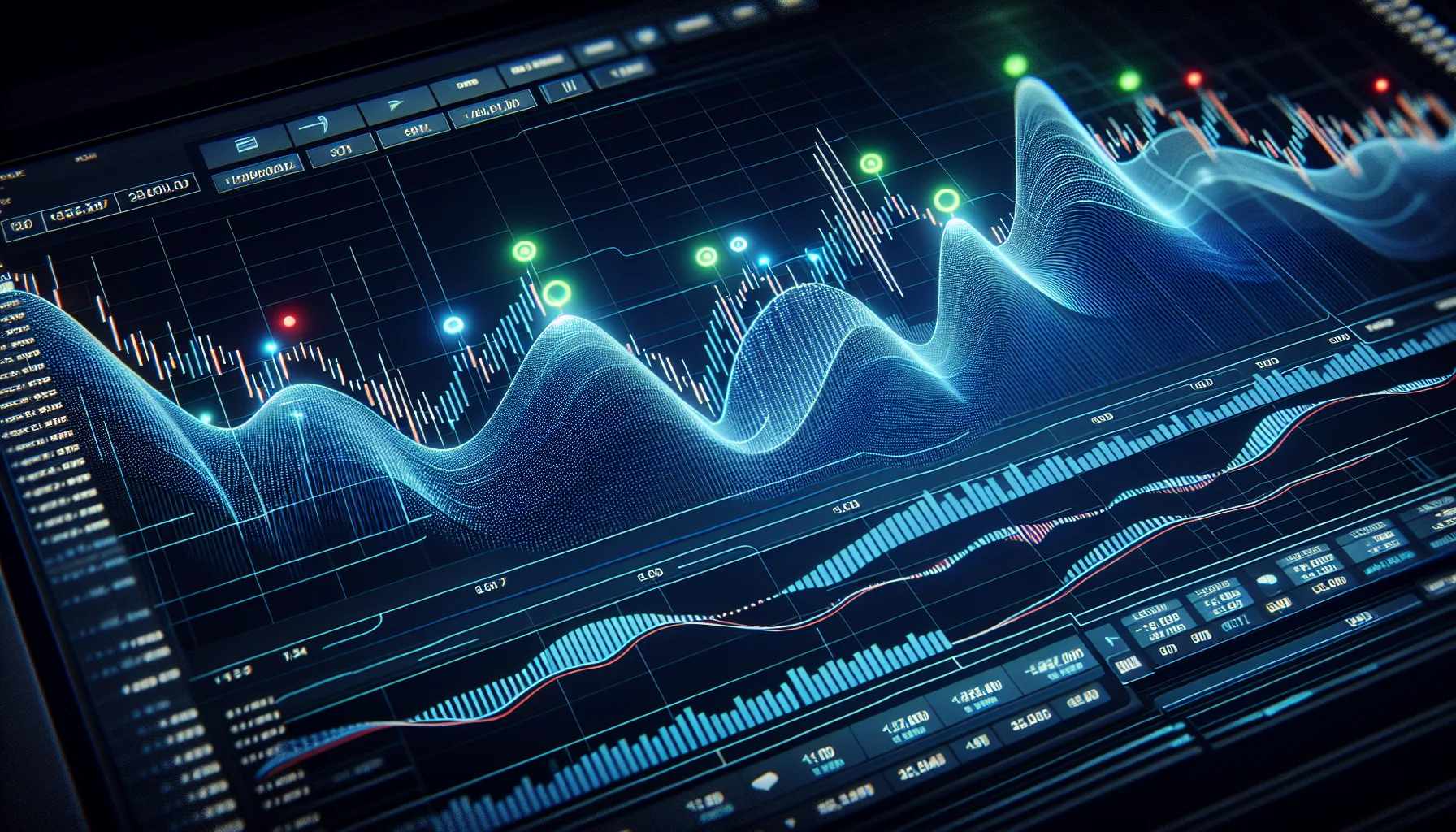 Swing-Handelsstrategie Visualisierung mit Mehrzeitrahmenanalyse und Fibonacci-Niveaus