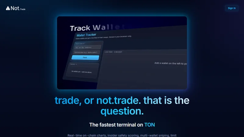 Side by side mockup of Trojan Telegram chat on Solana and Not.Trade web Memescope on TON
