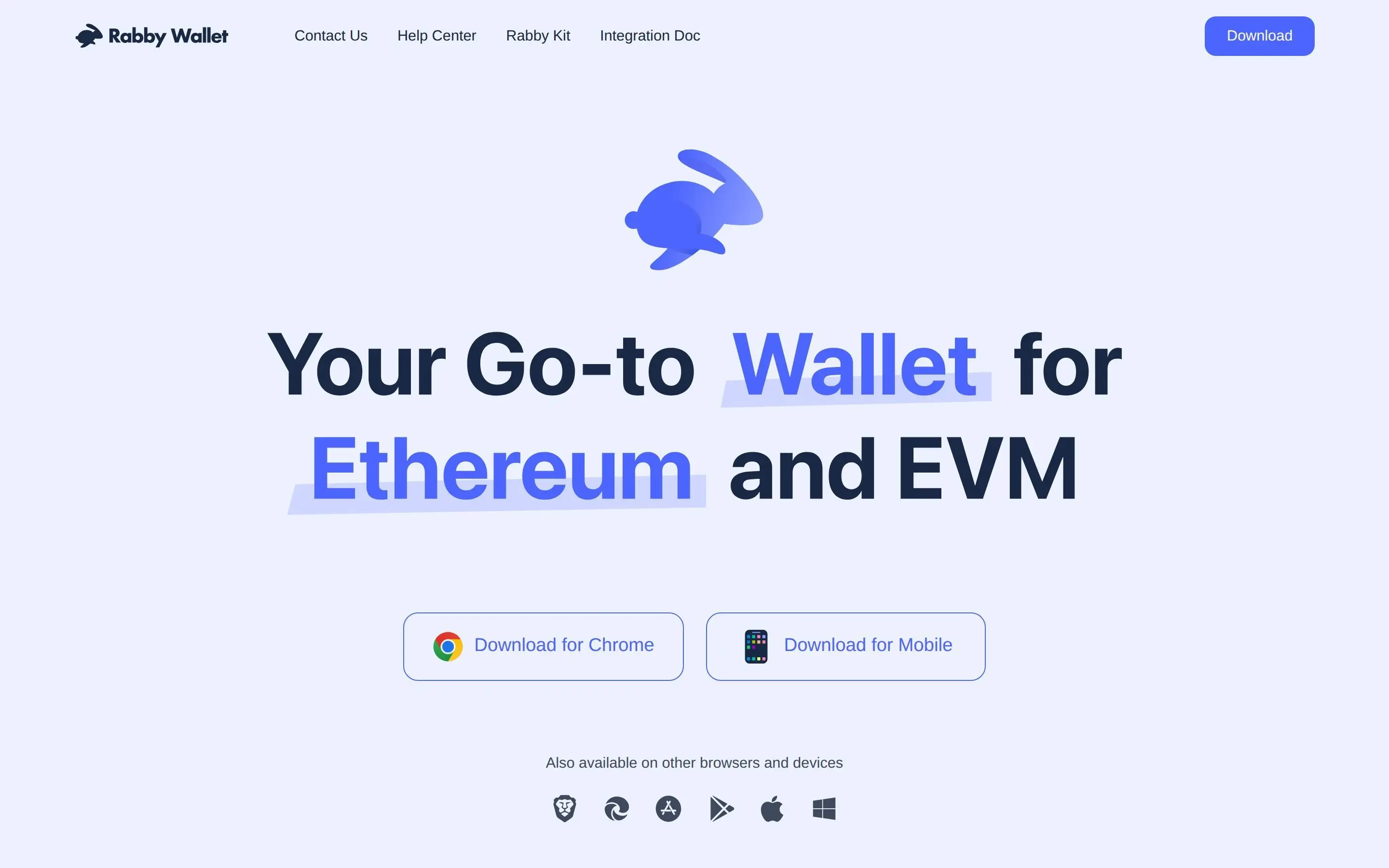 Rabby Wallet homepage and interface showing the multi-chain wallet environment before receiving a transfer