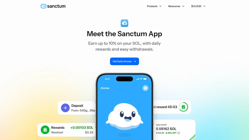 Sanctum app stake page showing SOL to INF liquid staking workflow on Solana
