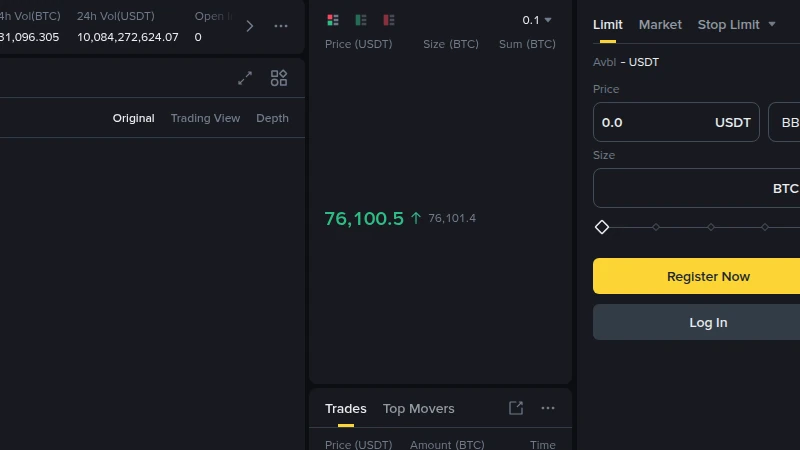 Binance 선물 주문 입력 패널이 라이브 암호화폐 거래 인터페이스에서 리미트, 마켓 및 스톱-리미트 탭을 보여줌