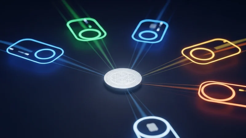 Stripe, Visa and Mastercard logos with stablecoin payment network concept