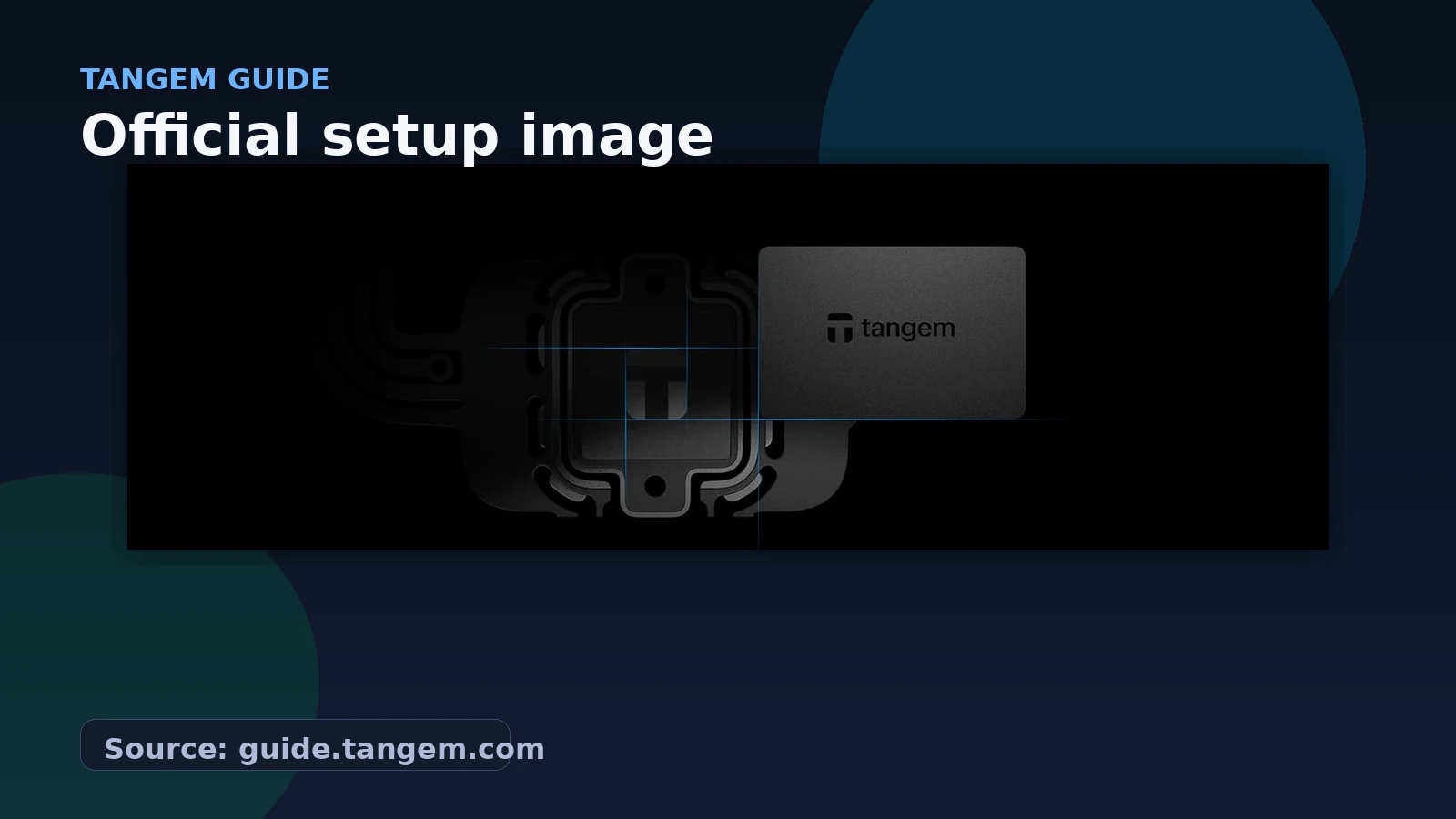 Official Tangem setup visual from the Tangem guide