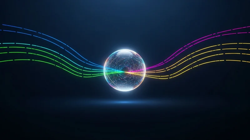 SpaceX rocket launching with a blockchain network overlay