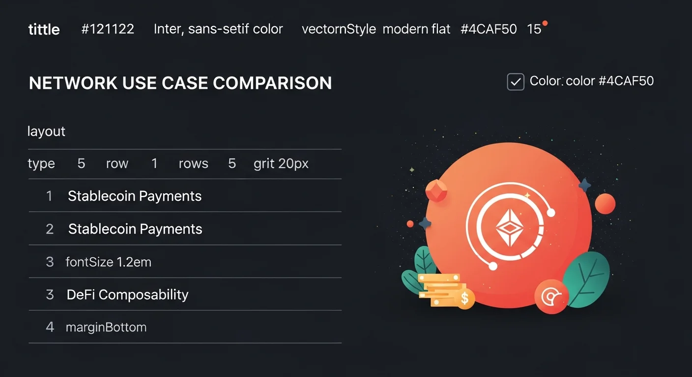 Infografía que compara casos de uso para TON y Solana: pagos, DeFi, NFT, distribución móvil